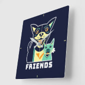 フレンド スクエア壁時計 (傾斜)