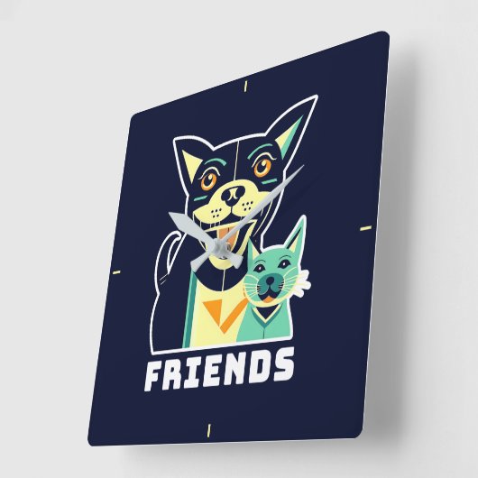 フレンド スクエア壁時計 (傾斜)