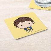 フレンド™ |チャンドラーチビ（小さくかわいく書いた感じ） スクエアペーパーコースター (アングル)