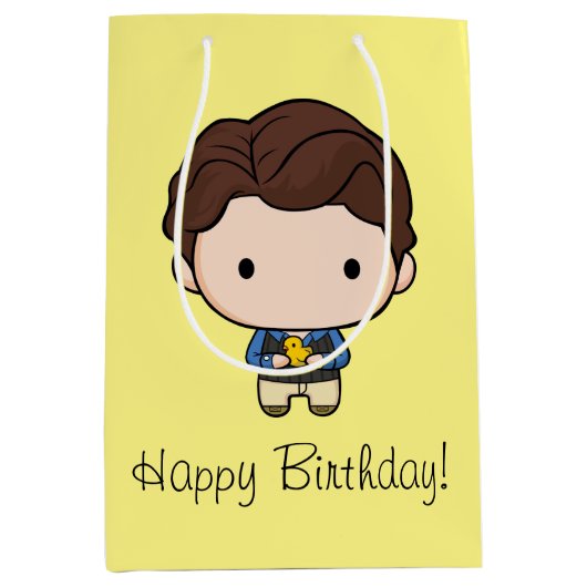 フレンド™ |チャンドラーチビ（小さくかわいく書いた感じ） ミディアムペーパーバッグ (正面)