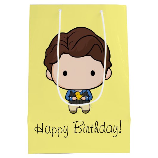 フレンド™ |チャンドラーチビ（小さくかわいく書いた感じ） ミディアムペーパーバッグ (裏面)