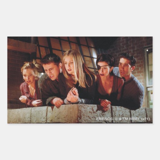 フレンド™ |バルコニーの集団 長方形シール (正面)