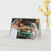 フレンド™ |フォエベとモニカ結婚のドレス カード (黄色い花)