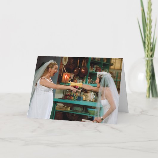 フレンド™ |フォエベとモニカ結婚のドレス カード (正面)