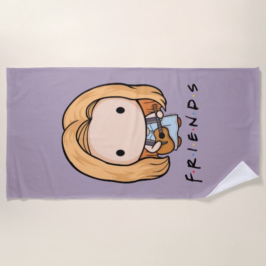 フレンド™ |フォエベチビ（小さくかわいく書いた感じ） ビーチタオル (正面)