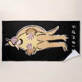 フレンド™ |ホリデーアルマジロ ビーチタオル (正面)