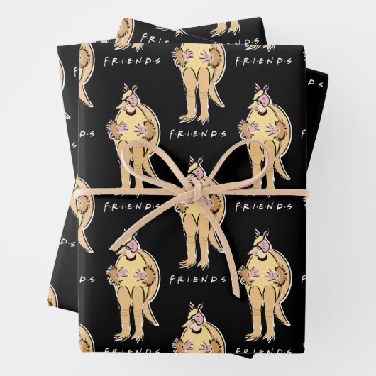 フレンド™ |ホリデーアルマジロ ラッピングペーパーシート (インサイチュ)