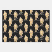 フレンド™ |ホリデーアルマジロ ラッピングペーパーシート (正面)