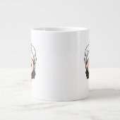 フレンド™ |モニカチビ(小さくかわいく書いた感じ) ジャンボコーヒーマグカップ (正面)