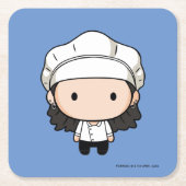 フレンド™ |モニカチビ（小さくかわいく書いた感じ） スクエアペーパーコースター (正面)