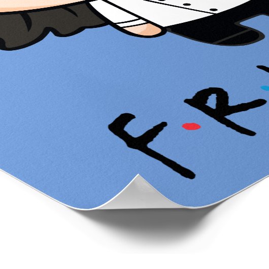 フレンド™ |モニカチビ（小さくかわいく書いた感じ） ポスター (角)