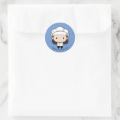 フレンド™ |モニカチビ(小さくかわいく書いた感じ) ラウンドシール (バッグ)