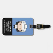 フレンド™ |モニカチビ(小さくかわいく書いた感じ) ラゲッジタグ (正面横)