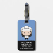 フレンド™ |モニカチビ(小さくかわいく書いた感じ) ラゲッジタグ (裏面縦)