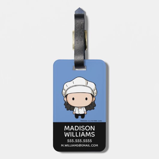 フレンド™ |モニカチビ（小さくかわいく書いた感じ） ラゲッジタグ (裏面縦)