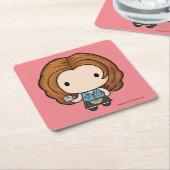 フレンド™ |レイチェルチビ（小さくかわいく書いた感じ） スクエアペーパーコースター (アングル)