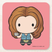 フレンド™ |レイチェルチビ（小さくかわいく書いた感じ） スクエアペーパーコースター (正面)