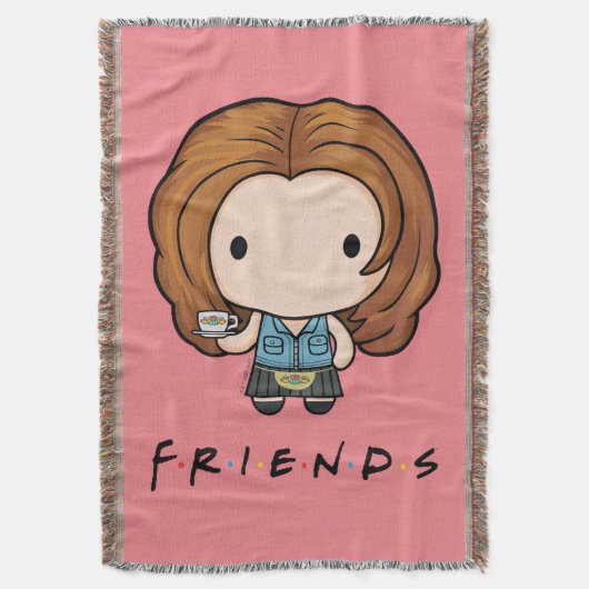 フレンド™ |レイチェルチビ(小さくかわいく書いた感じ) スローブランケット (正面縦)
