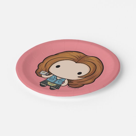 フレンド™ |レイチェルチビ（小さくかわいく書いた感じ） ペーパープレート (アングル)