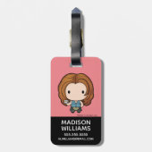 フレンド™ |レイチェルチビ(小さくかわいく書いた感じ) ラゲッジタグ (裏面縦)