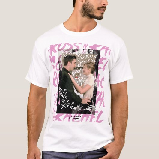 フレンド™ |ロスとレイチェルのハート Tシャツ (正面)