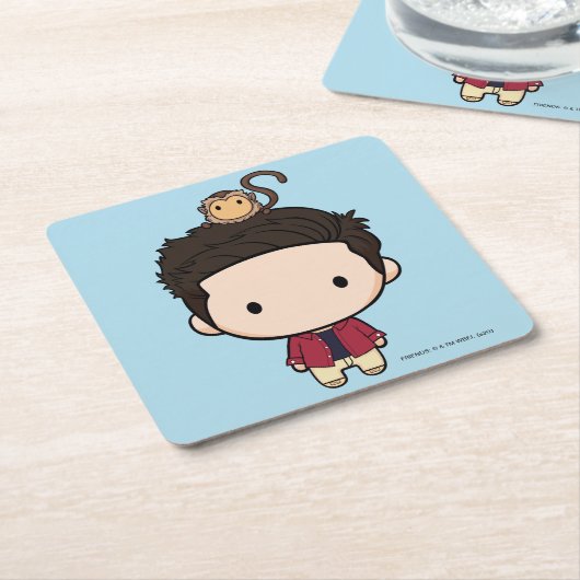 フレンド™ |ロスチビ（小さくかわいく書いた感じ） スクエアペーパーコースター (アングル)