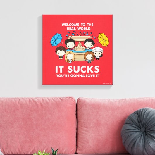 フレンド™ |世界のチビ（小さくかわいく書いた感じ）実在へようこそ キャンバスプリント (インサイチュ (リビング))