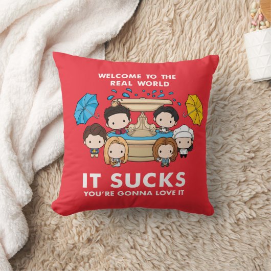 フレンド™ |世界のチビ(小さくかわいく書いた感じ)実在へようこそ クッション (ブランケット)