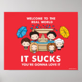 フレンド™ |世界のチビ（小さくかわいく書いた感じ）実在へようこそ ポスター (正面)