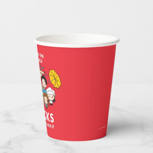 フレンド™ |世界のチビ（小さくかわいく書いた感じ）実在へようこそ 紙コップ (裏面)