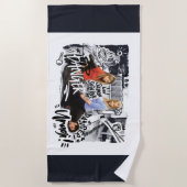 フレンド™ 危険！うなぎ！ ビーチタオル (正面)