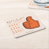 フレンド™ |気に入らないこと スクエアペーパーコースター (アングル)