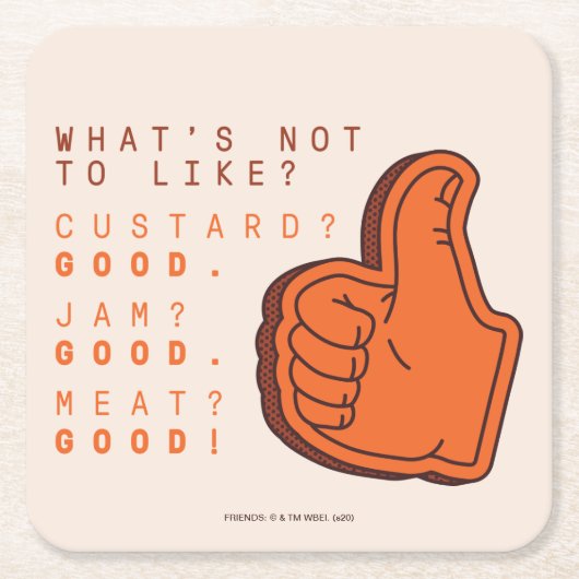 フレンド™ |気に入らないこと スクエアペーパーコースター (正面)