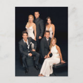 フレンド™ |白黒のグループフォーマル衣服 インビテーションポストカード (正面)