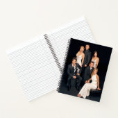 フレンド™ |白黒のグループフォーマル衣服 ノートブック (内部)