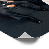 フレンド™ |白黒のグループフォーマル衣服 ポスター (角)