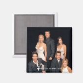 フレンド™ |白黒のグループフォーマル衣服 マグネット (正面/裏面)