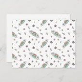 フレンド™ | Central Perkコーヒー水の色パターン インビテーションポストカード (正面/裏面)