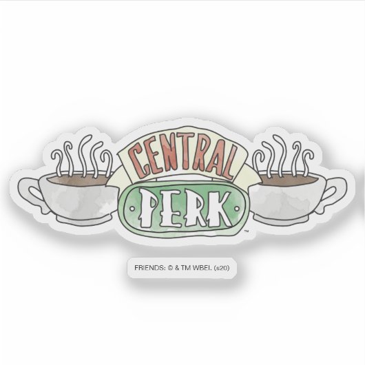フレンド™ | Central Perk水彩ロゴ シール (正面)