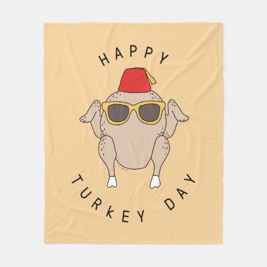 フレンド™ | Happy Turkey Day フリースブランケット (正面)
