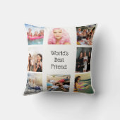 フレンドBFFフォトコラージュ白 クッション (裏面)
