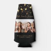 フレンドBFFフォトパーティーブラック金ゴールド ボトルクーラー (正面)