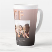 フレンドBFFブラックブラウン写真バラ金ゴールド カフェラテマグ (右アングル)