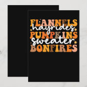 フレンネルズ ハイライドズ パンプキンズ スウェーターズ ボンファイアーズ グルーヴィー 招待状 (正面/裏面)
