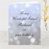 フレンパーソナライズされたド誕生日 カード (黄色い花)