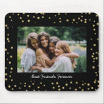 フレンモダン最高のズBFFベスティズフォトブラック金ゴールド  マウスパッド<br><div class="desc">Glam モダン 最高の Friends BFF Besties Photo Black and金ゴールドドットマウスパッド</div>