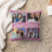 フレン最高のズカスタム4フォトコラージュピンクフェイク毛皮 クッション (ブランケット)