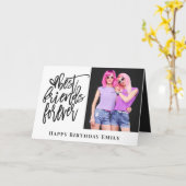 フレン最高のズフォエバーフォトグレーハッピーバースデー カード (黄色い花)