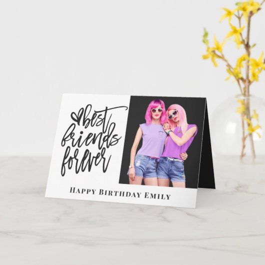 フレン最高のズフォエバーフォトグレーハッピーバースデー カード (黄色い花)