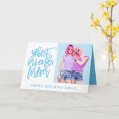 フレン最高のズフォエバーフォトブルーハッピーバースデー カード (黄色い花)